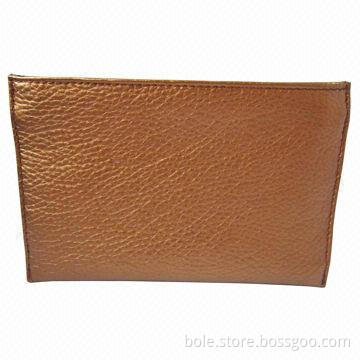 Mini Cosmetic Bag, Made of Antique Brass PU, Suitable for Promotional Bag